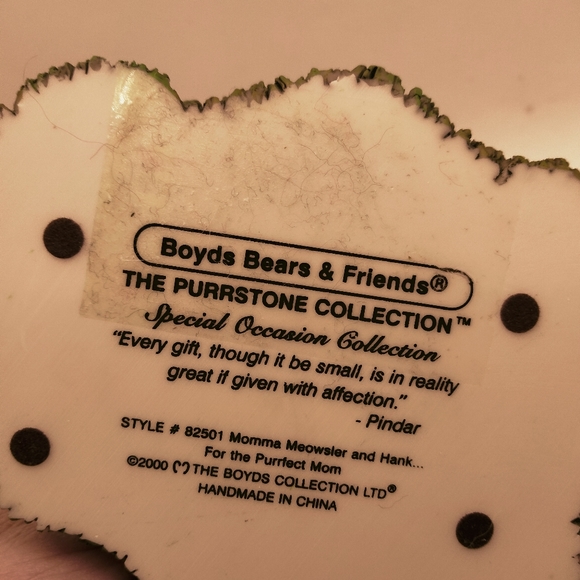 Boyds Bears Momma Meowsler and Hank…For the Purrfect Mom - Picture 6 of 6